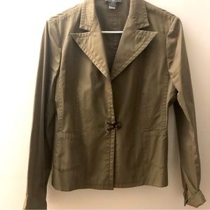 Banana republic petite light weight jacket khaki color